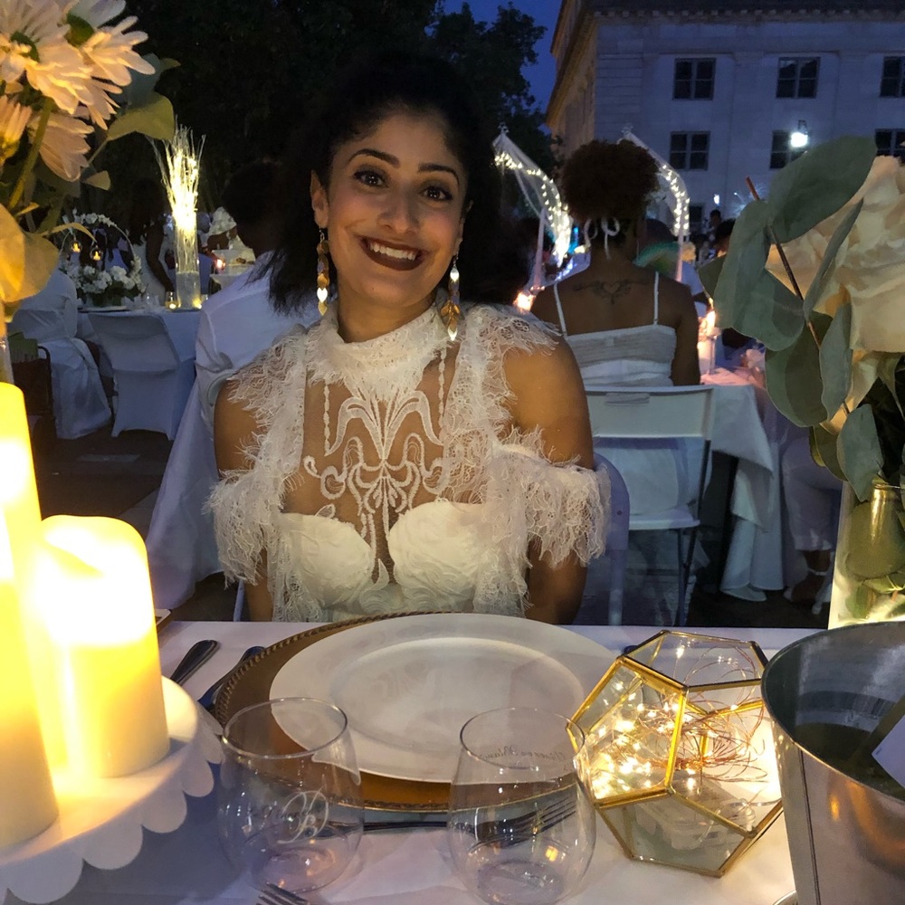 Beautiful white cold shoulder dress